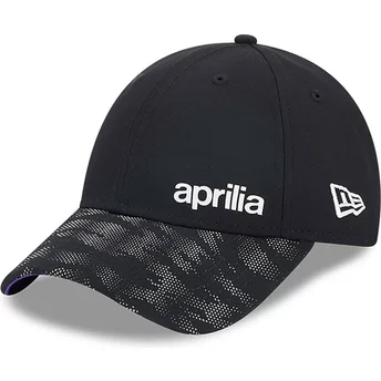 Czarna, regulowana czapka z daszkiem 9FORTY Reflective Visor od Aprilia Piaggio od New Era