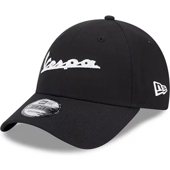 Czarna, regulowana czapka z daszkiem 9FORTY Oversized od Vespa Piaggio od New Era