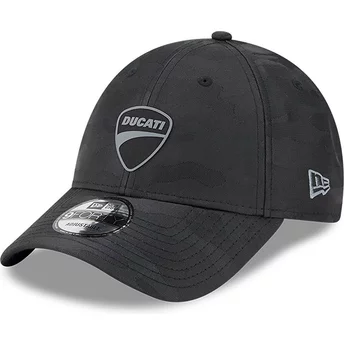 Czarna, regulowana czapka z daszkiem 9FORTY Ducati Motor MotoGP New Era w kamuflażu