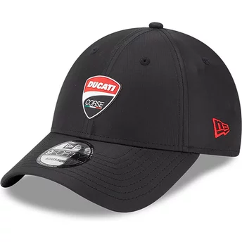 Czarna, regulowana czapka z daszkiem 9FORTY Ripstop od Ducati Motor MotoGP od New Era