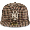 czapki-plana-brazowy-dopasowany-59fifty-harris-tweed-new-york-yankees-mlb-new-era