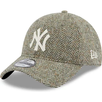 Szara, regulowana czapka z daszkiem 9TWENTY Tweed Pack od New York Yankees MLB od New Era