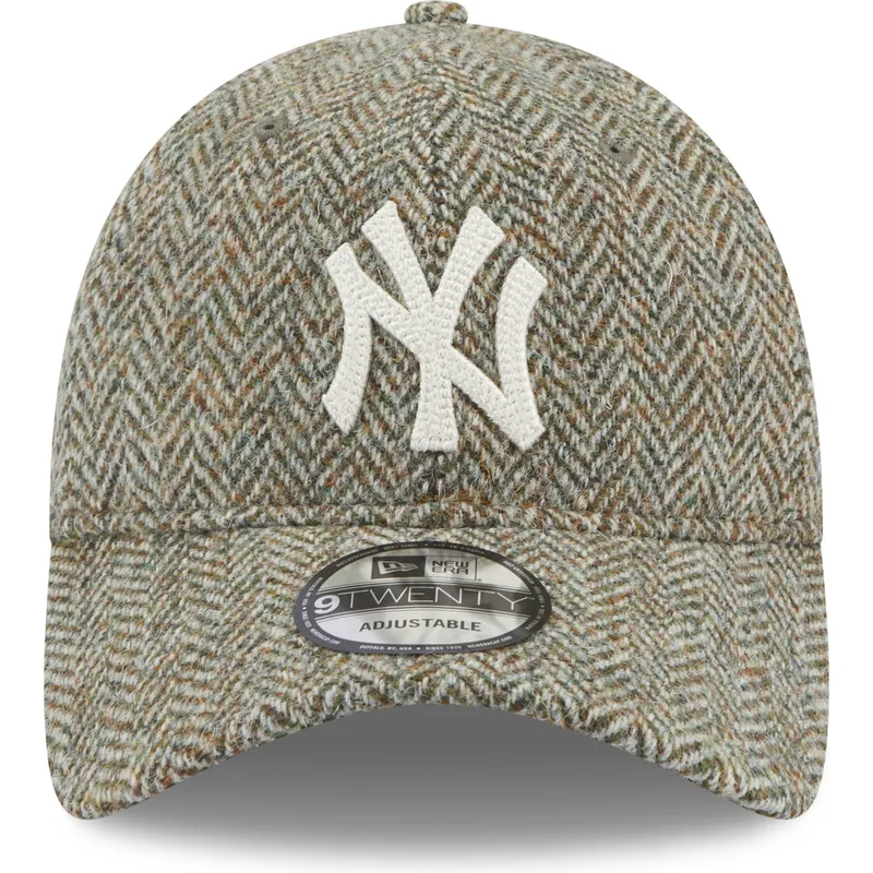 czapki-curva-szary-tasma-regulowana-9twenty-tweed-pack-new-york-yankees-mlb-new-era