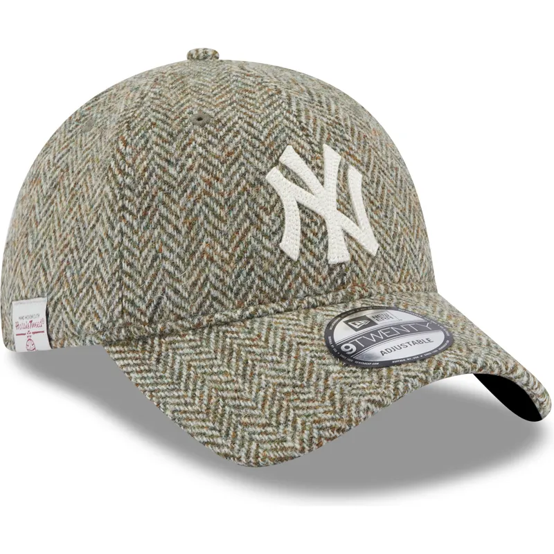 czapki-curva-szary-tasma-regulowana-9twenty-tweed-pack-new-york-yankees-mlb-new-era