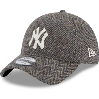 Ciemnoszara, regulowana czapka z daszkiem 9TWENTY Tweed Pack New York Yankees MLB od New Era