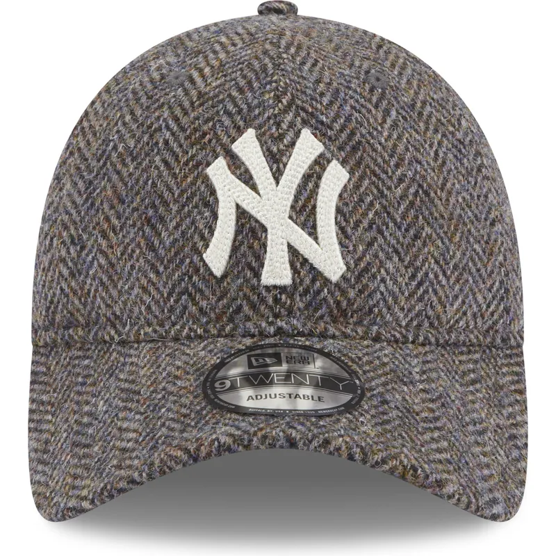 czapki-curva-szary-tasma-regulowana-9twenty-tweed-pack-new-york-yankees-mlb-new-era
