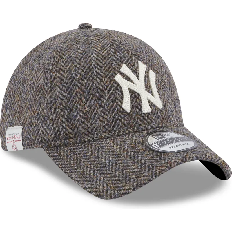 czapki-curva-szary-tasma-regulowana-9twenty-tweed-pack-new-york-yankees-mlb-new-era