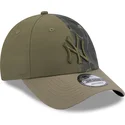 czapki-curva-zielony-tasma-regulowana-9forty-multi-texture-new-york-yankees-mlb-new-era