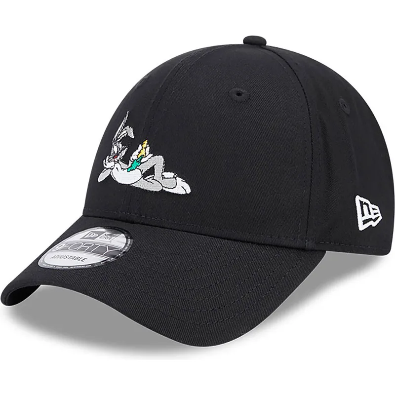 czapki-curva-czarny-tasma-regulowana-9forty-bugs-bunny-looney-tunes-new-era