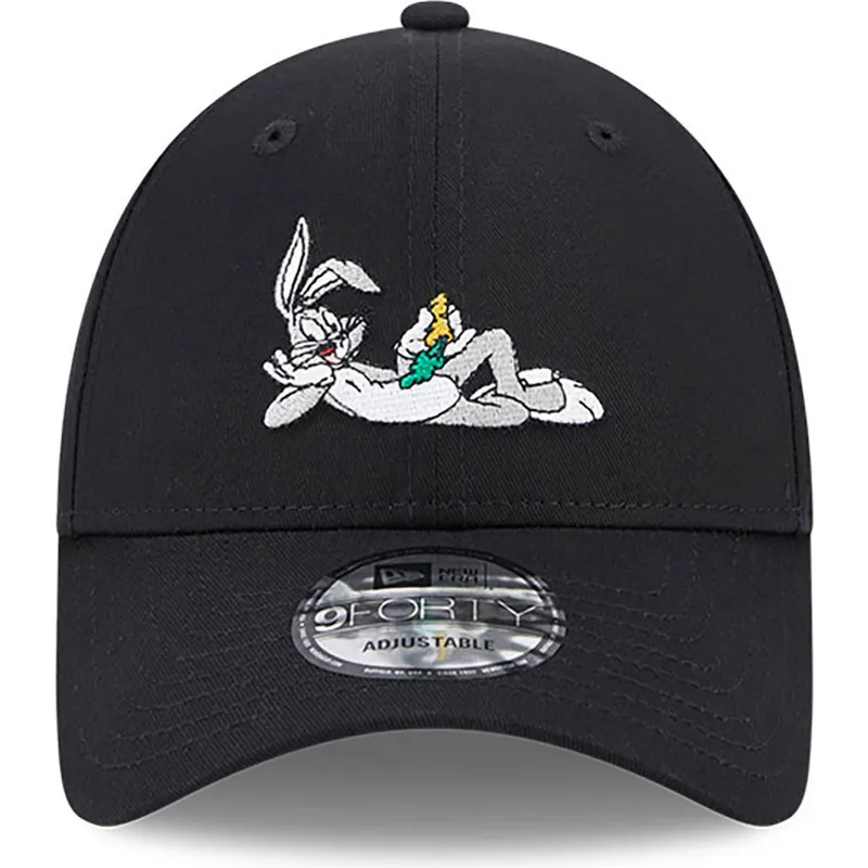 czapki-curva-czarny-tasma-regulowana-9forty-bugs-bunny-looney-tunes-new-era