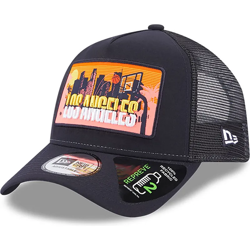 czapki-curva-granatowy-snapback-a-frame-repreve-license-plate-los-angeles-new-era
