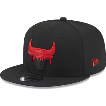 Czarna płaska czapka snapback 9FIFTY Team Drip Chicago Bulls NBA od New Era