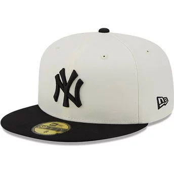 Czarna i biała regulowana czapka bejsbolowa 59FIFTY Championships New York Yankees MLB od New Era