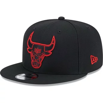Czarna, płaska czapka snapback 9FIFTY Repreve Chicago Bulls NBA od New Era