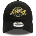 czapki-curva-czarny-tasma-regulowana-9forty-metallic-badge-los-angeles-lakers-nba-new-era