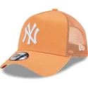 czapki-curva-pomaranczowy-snapback-a-frame-league-essential-new-york-yankees-mlb-new-era