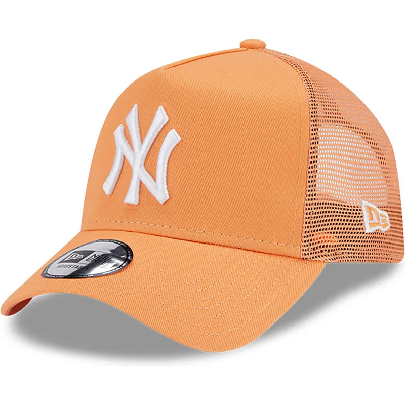 czapki-curva-pomaranczowy-snapback-a-frame-league-essential-new-york-yankees-mlb-new-era