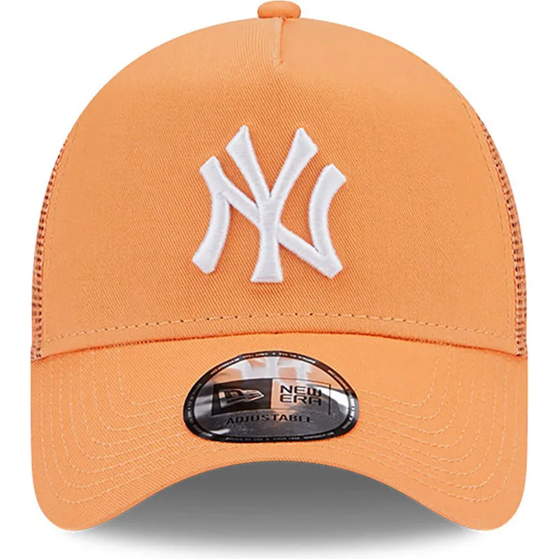 czapki-curva-pomaranczowy-snapback-a-frame-league-essential-new-york-yankees-mlb-new-era