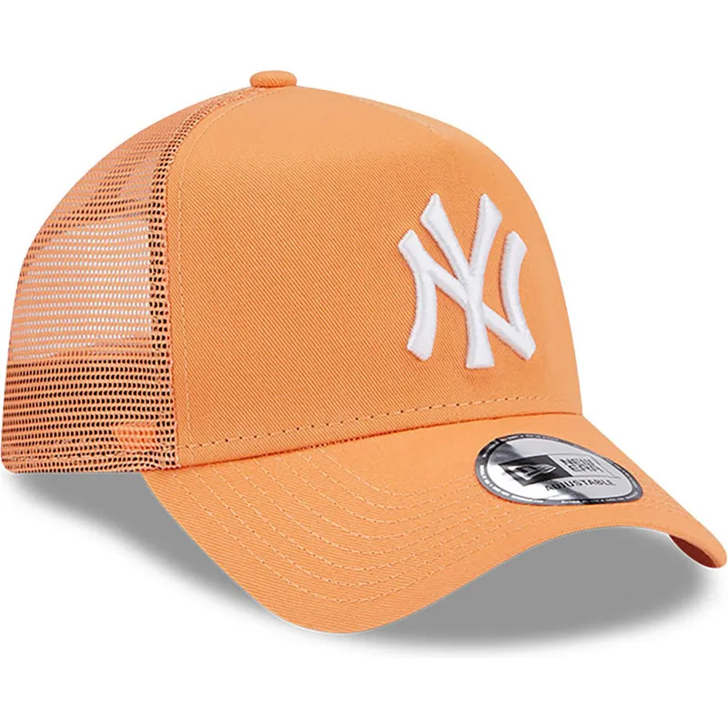 czapki-curva-pomaranczowy-snapback-a-frame-league-essential-new-york-yankees-mlb-new-era