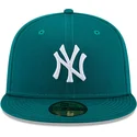 czapki-plana-zielony-dopasowany-59fifty-league-essential-new-york-yankees-mlb-new-era