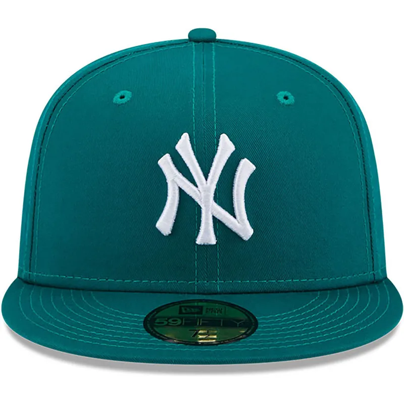 czapki-plana-zielony-dopasowany-59fifty-league-essential-new-york-yankees-mlb-new-era