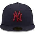 czapki-plana-granatowy-dopasowany-59fifty-league-essential-new-york-yankees-mlb-new-era