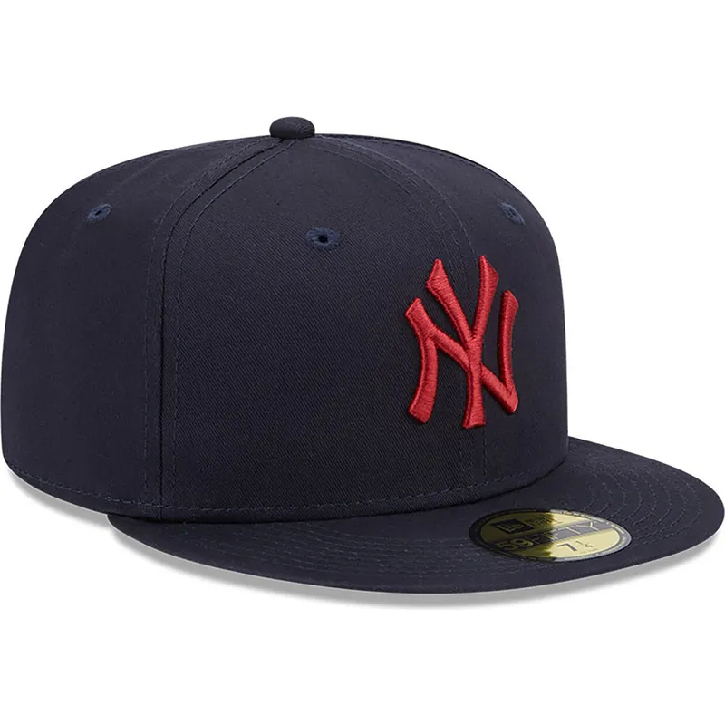 czapki-plana-granatowy-dopasowany-59fifty-league-essential-new-york-yankees-mlb-new-era