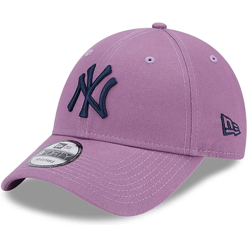 czapki-curva-fioletowy-tasma-regulowana-9forty-league-essential-new-york-yankees-mlb-new-era