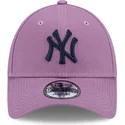 czapki-curva-fioletowy-tasma-regulowana-9forty-league-essential-new-york-yankees-mlb-new-era