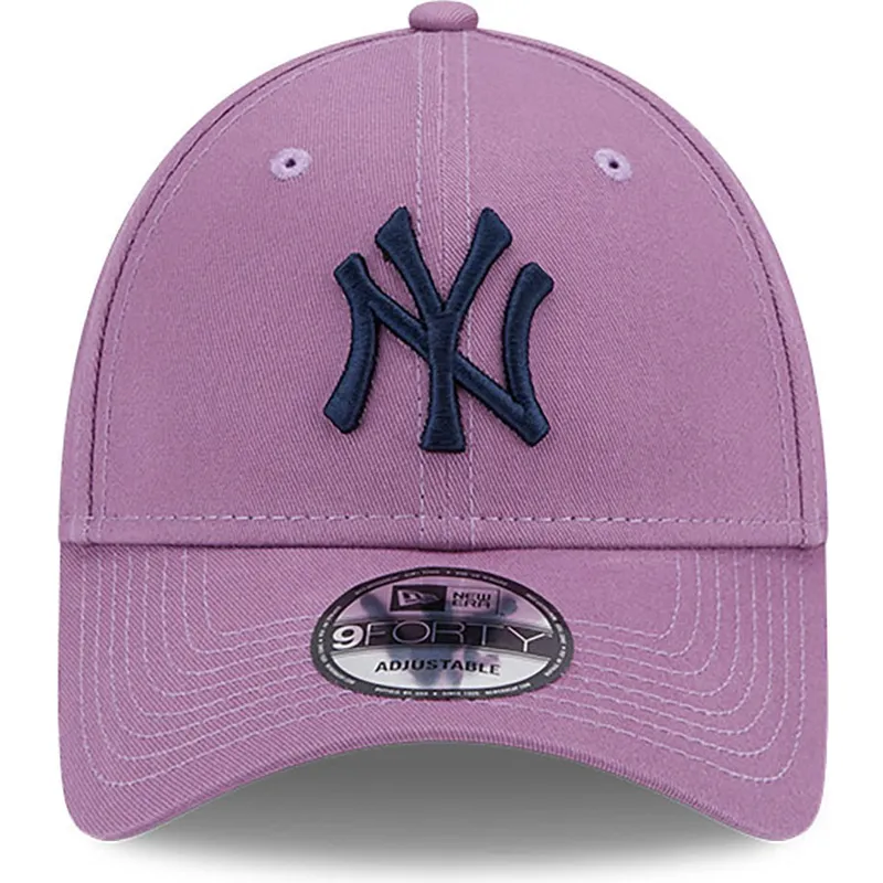 czapki-curva-fioletowy-tasma-regulowana-9forty-league-essential-new-york-yankees-mlb-new-era