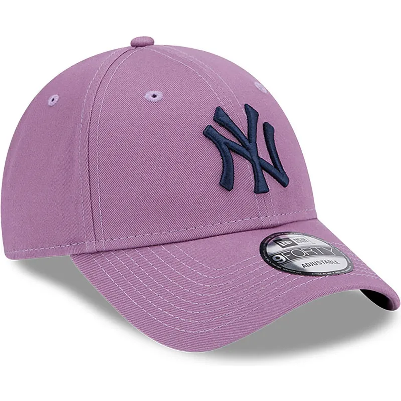 czapki-curva-fioletowy-tasma-regulowana-9forty-league-essential-new-york-yankees-mlb-new-era