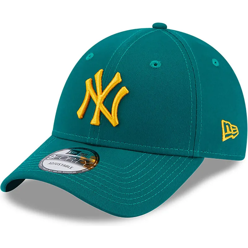 czapki-curva-zielony-tasma-regulowana-9forty-league-essential-new-york-yankees-mlb-new-era