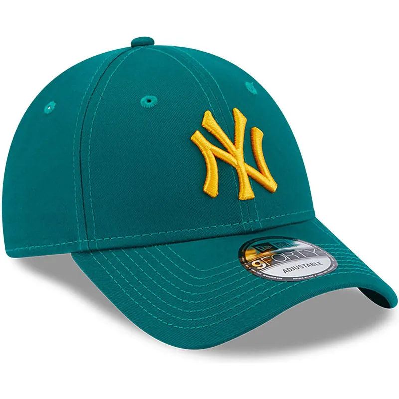czapki-curva-zielony-tasma-regulowana-9forty-league-essential-new-york-yankees-mlb-new-era