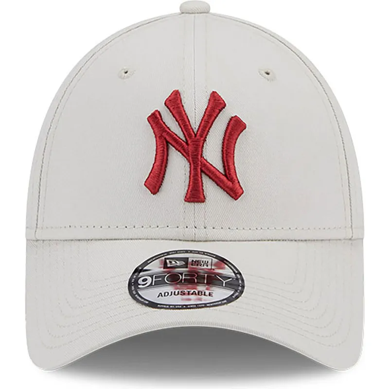 czapki-curva-bezowy-tasma-regulowana-9forty-league-essential-new-york-yankees-mlb-new-era