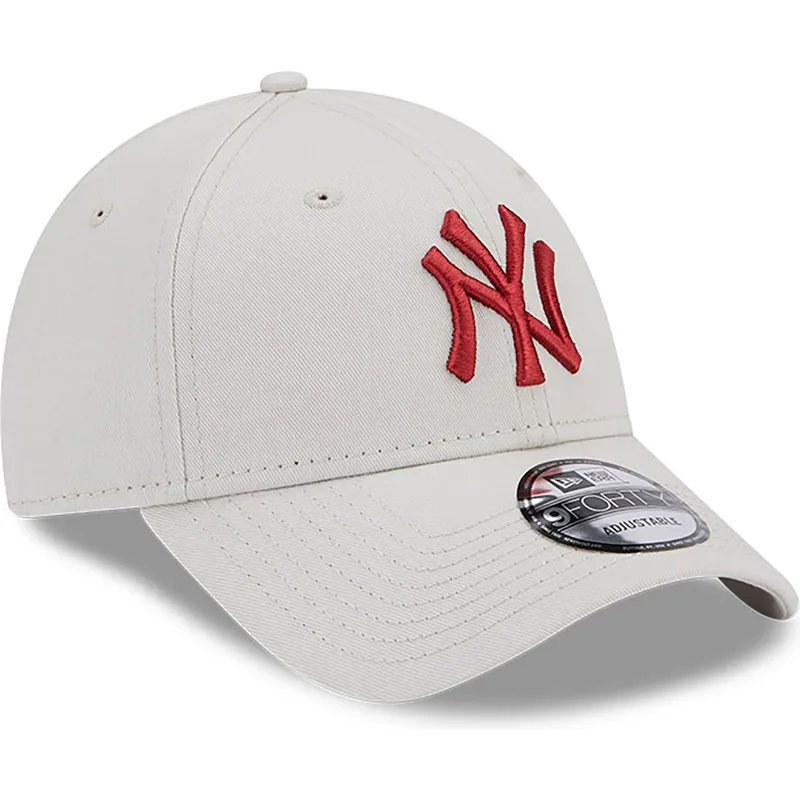 czapki-curva-bezowy-tasma-regulowana-9forty-league-essential-new-york-yankees-mlb-new-era