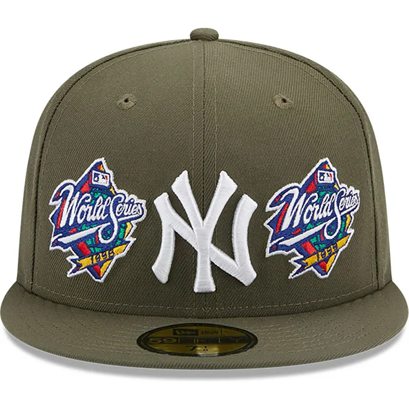 czapki-plana-zielony-dopasowany-59fifty-world-series-new-york-yankees-mlb-new-era