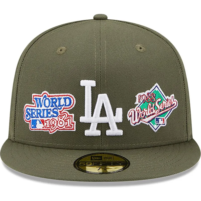 czapki-plana-zielony-dopasowany-59fifty-world-series-los-angeles-dodgers-mlb-new-era
