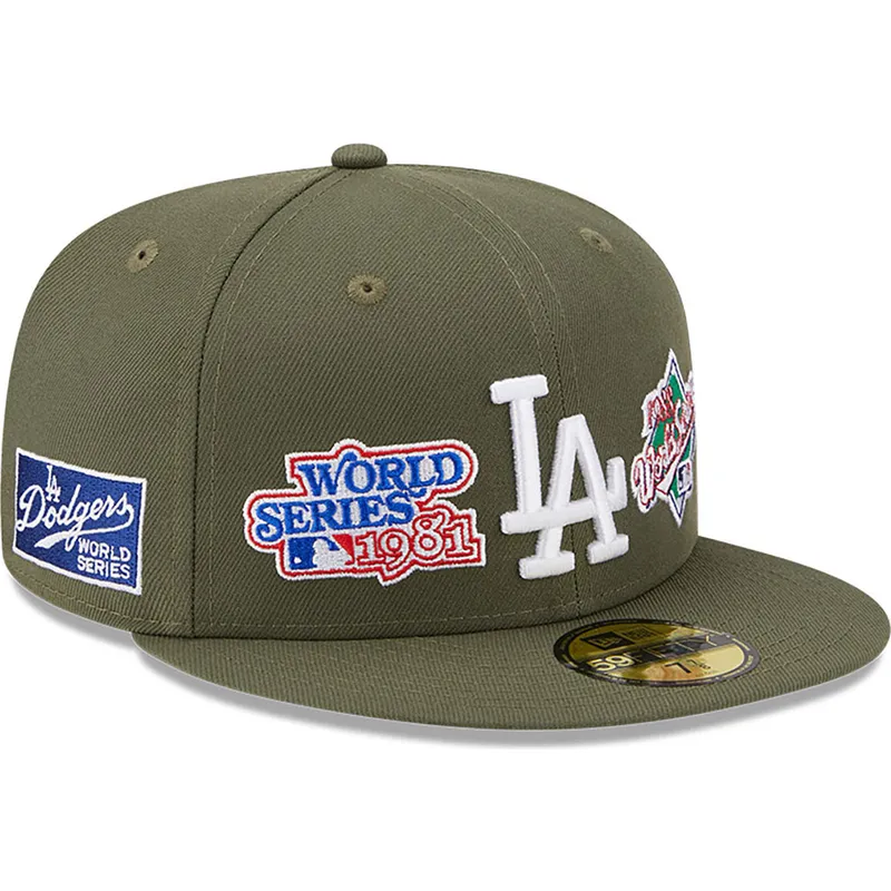 czapki-plana-zielony-dopasowany-59fifty-world-series-los-angeles-dodgers-mlb-new-era
