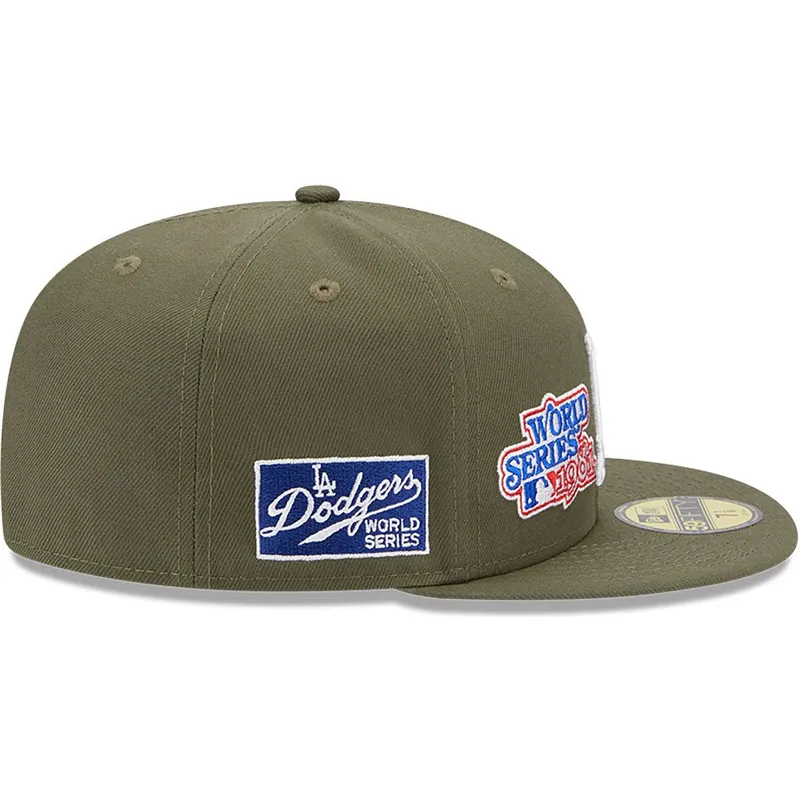 czapki-plana-zielony-dopasowany-59fifty-world-series-los-angeles-dodgers-mlb-new-era