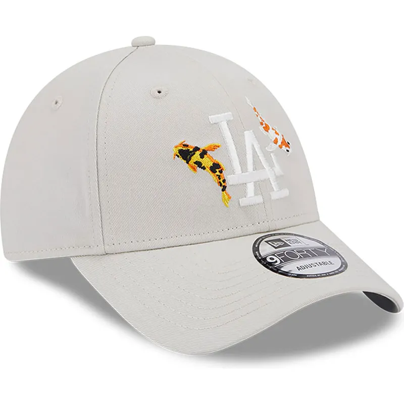 czapki-curva-bezowy-tasma-regulowana-9forty-koi-fish-los-angeles-dodgers-mlb-new-era