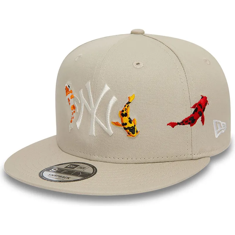 czapki-plana-bezowy-snapback-9fifty-koi-fish-new-york-yankees-mlb-new-era
