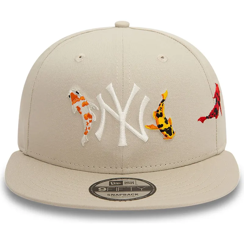 czapki-plana-bezowy-snapback-9fifty-koi-fish-new-york-yankees-mlb-new-era