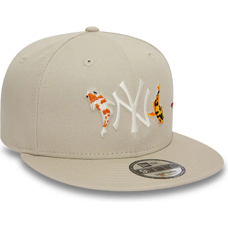 czapki-plana-bezowy-snapback-9fifty-koi-fish-new-york-yankees-mlb-new-era