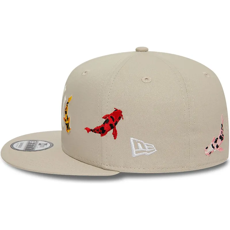 czapki-plana-bezowy-snapback-9fifty-koi-fish-new-york-yankees-mlb-new-era