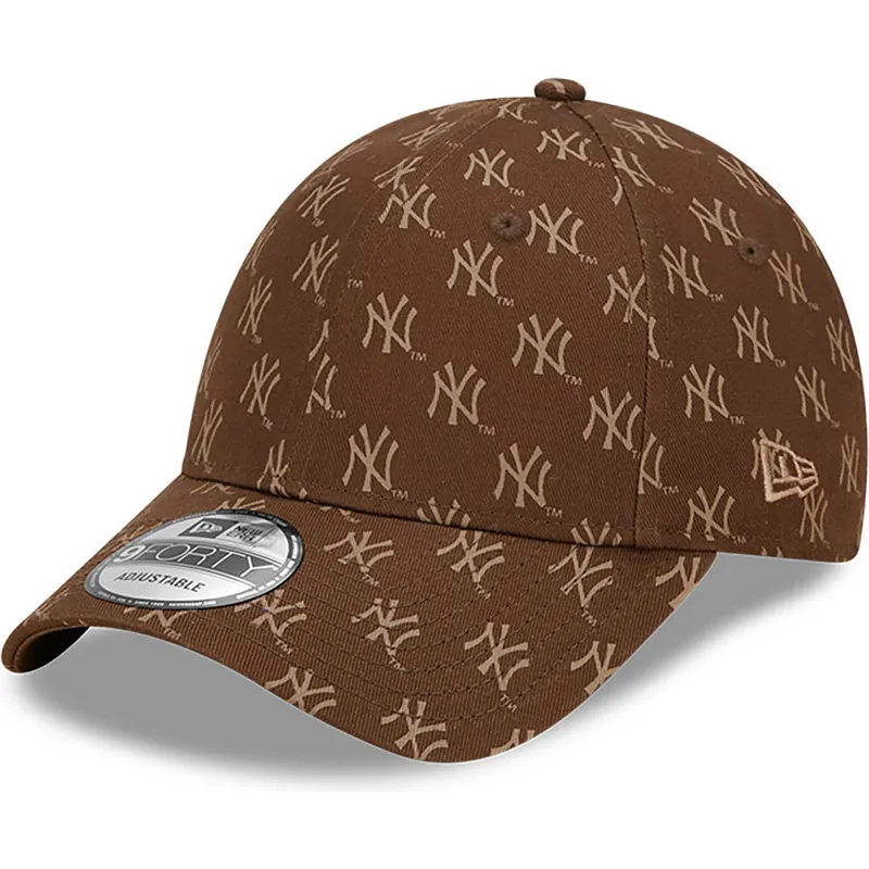 czapki-curva-brazowy-tasma-regulowana-9forty-monogram-new-york-yankees-mlb-new-era