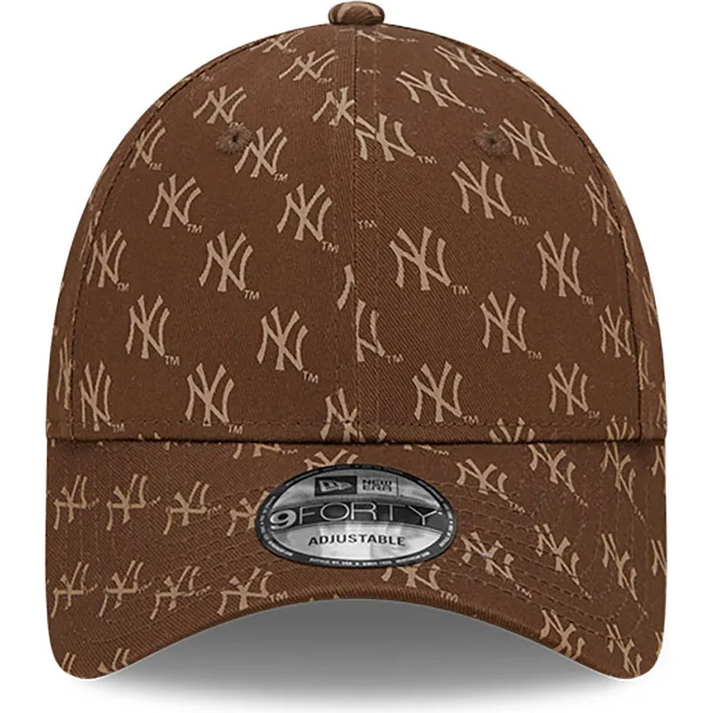 czapki-curva-brazowy-tasma-regulowana-9forty-monogram-new-york-yankees-mlb-new-era