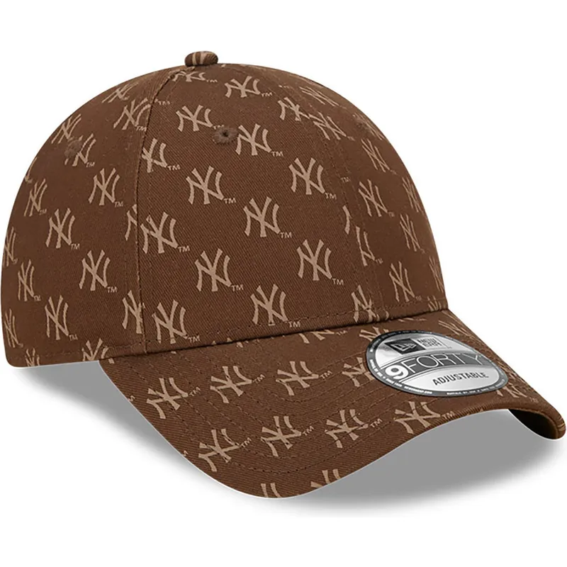 czapki-curva-brazowy-tasma-regulowana-9forty-monogram-new-york-yankees-mlb-new-era