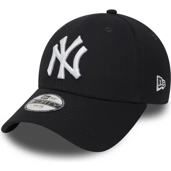 Wyginięta czapka ciemnoniebieska z regulacją dla dziecka 9FORTY Essential New York Yankees MLB New Era