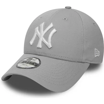 Wyginięta czapka szara z regulacją dla dziecka 9FORTY Essential New York Yankees MLB New Era