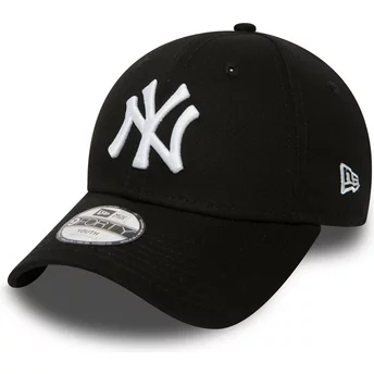 Wyginięta czapka czarna z regulacją dla dziecka 9FORTY Essential New York Yankees MLB New Era